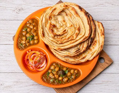 Chhole Masala with Lachha Paratha — Ganesham Fast Food