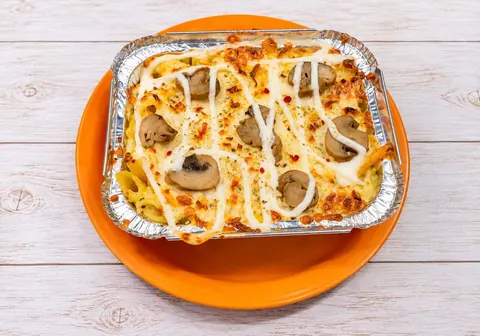 Mushroom Cheese Pasta — Ganesham Fast Food