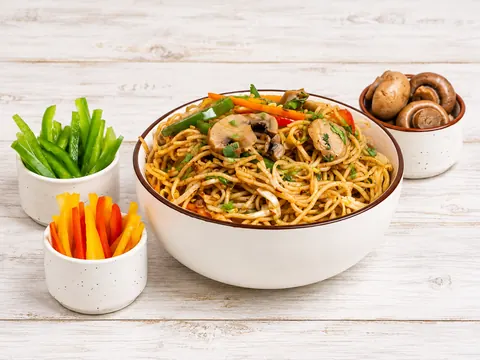 Veg Mushroom Noodles — Ganesham Fast Food