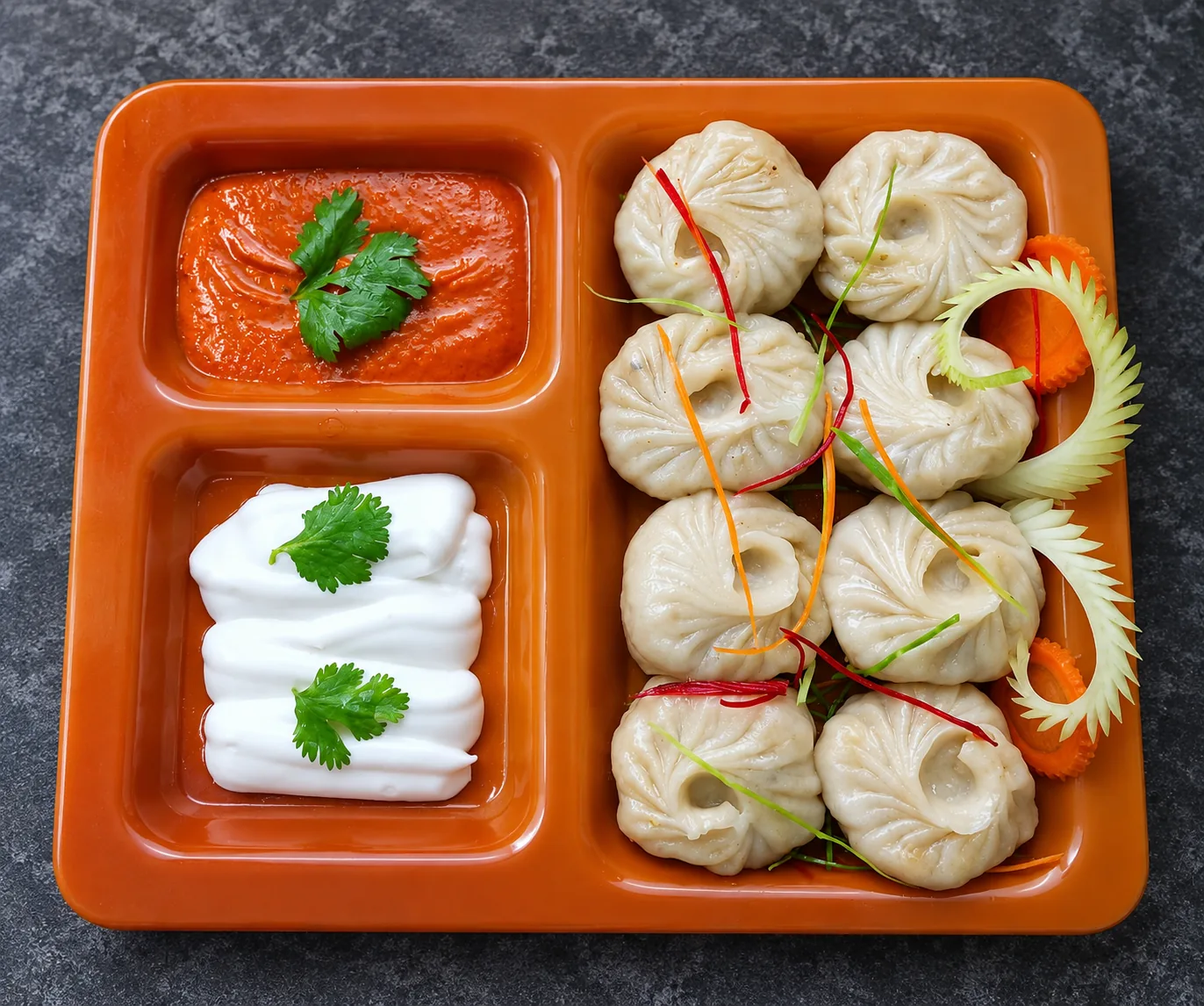 Steamed Momos at Ganesham Fast Food