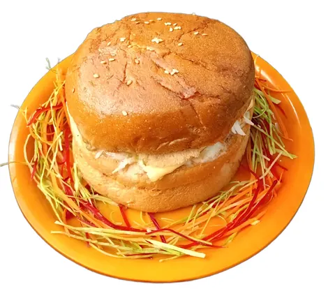 Veg Cheese Burger — Ganesham Fast Food