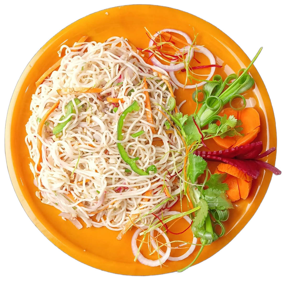 Veg hakka noodles at Ganesham Napier Town, a pure veg restaurant in Jabalpur