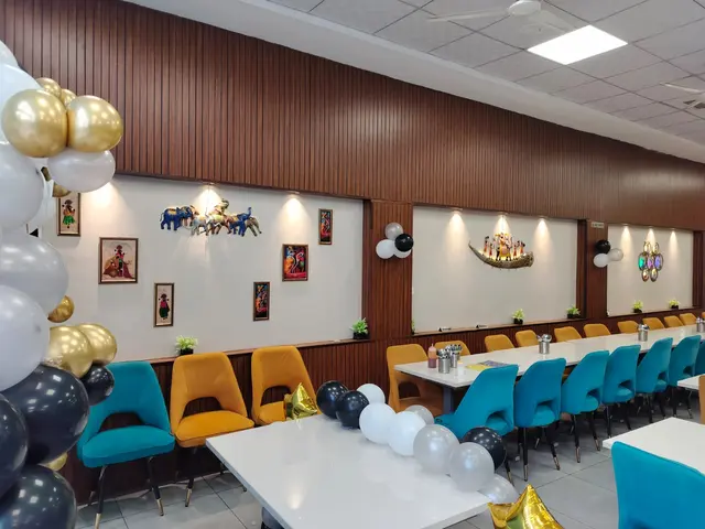 Birthday and kitty party celebration setup at Ganesham pure veg restaurant in Ujjain